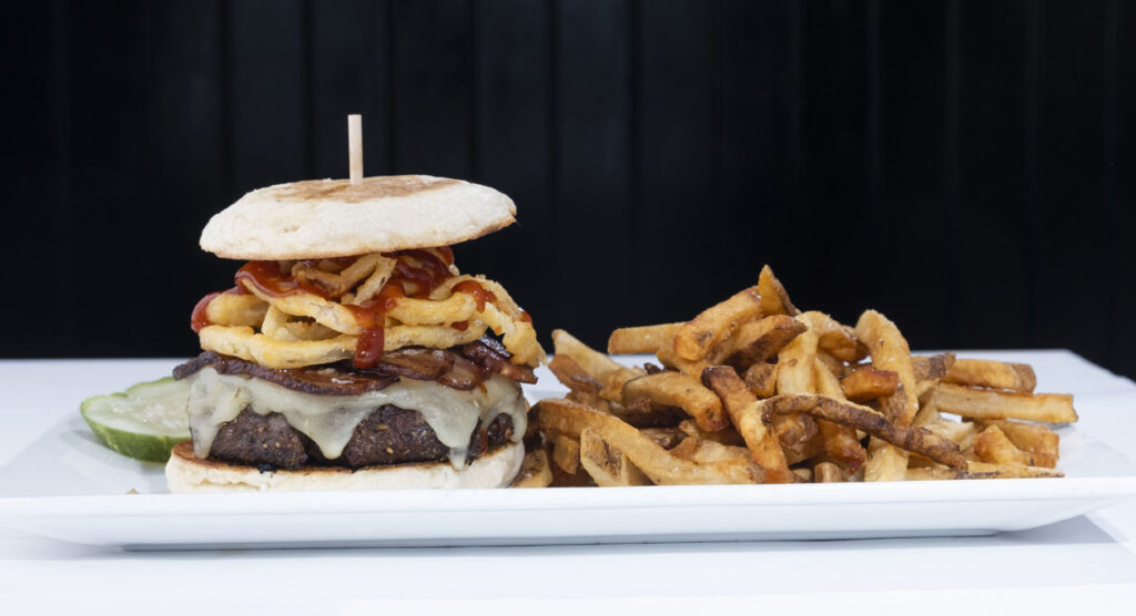 burger and fries